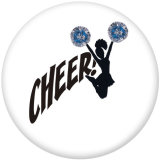 Painted metal CHEER 20mm snap buttons  snap buttons  Dance  Print