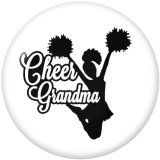 Painted metal CHEER  20mm snap buttons  snap buttons  Dance  Print