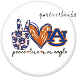 Painted metal Painted metal 20mm snap buttons  snap buttons  Peace  love  Gators  Print