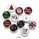 Painted metal Painted metal 20mm snap buttons  snap buttons  Christmas   Print