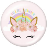 Painted metal Painted metal 20mm snap buttons  snap buttons   Unicorn   Print