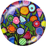 Painted metal Painted metal 20mm snap buttons  snap buttons  color   Flower   Print