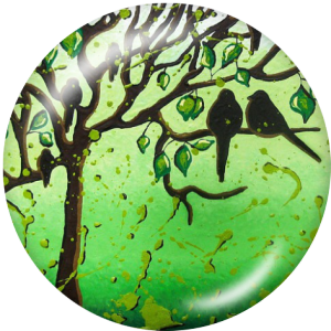 Painted metal 20mm snap buttons  Tree of life Print