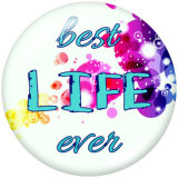 Painted metal 20mm snap buttons   life Print