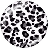 Painted metal 20mm snap buttons  Leopard Print Print