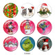 Painted metal 20mm snap buttons   Christmas  Print