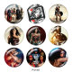 Painted metal 20mm snap buttons  Marvel