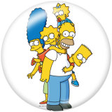 Painted metal 20mm snap buttons  The Simpsons Print