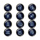 Painted metal 20mm snap buttons  Birthstone 12 constellations  snap bottom