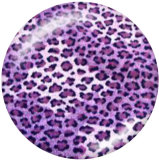 Painted metal 20mm snap buttons  Leopard Print Print
