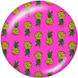 Painted metal 20mm snap buttons   pineapple Print Beach Ocean
