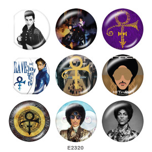 Painted metal 20mm snap buttons   Music team  Print