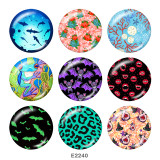 Painted metal 20mm snap buttons   Frog  Pattern  Print