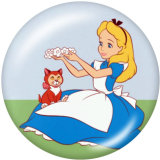 Painted metal 20mm snap buttons  fairy tale Print
