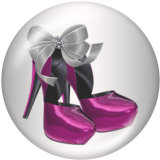 Painted metal 20mm snap buttons  high-heeled shoes Print