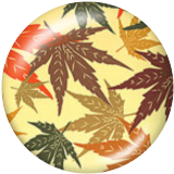 Painted metal 20mm snap buttons  maple leaves Print