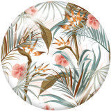 Painted metal 20mm snap buttons   Flower  Print