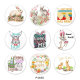 Painted metal 20mm snap buttons  Easter Print