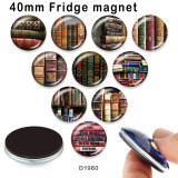10pcs/lot  book  glass  picture printing products of various sizes  Fridge magnet cabochon