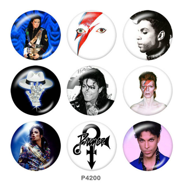 Painted metal 20mm snap buttons  Beatles