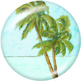 Painted metal 20mm snap buttons   beach  Print  Beach Ocean
