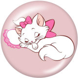 Painted metal 20mm snap buttons  cat  Print
