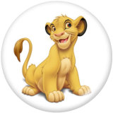 Painted metal 20mm snap buttons   The Lion King Print