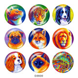 Painted metal 20mm snap buttons  animal Print