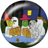 Painted metal 20mm snap buttons   Halloween  Print