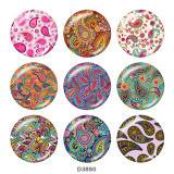 Painted Bohemia metal 20mm snap buttons  Pattern  Print