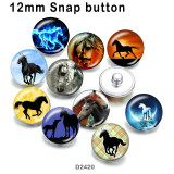 10pcs/lot   Horse   glass picture printing products of various sizes  Fridge magnet cabochon