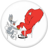 Painted metal 20mm snap buttons  Bugs Bunny Print