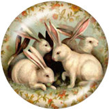 Painted metal 20mm snap buttons   happy easter   Print