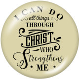 Painted metal 20mm snap buttons  christ Print