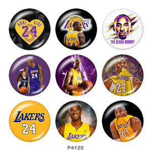 Painted metal 20mm snap buttons  basketball