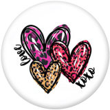 Painted metal 20mm snap buttons   love  Print