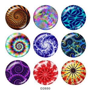 Painted metal 20mm snap buttons  decorative pattern Print