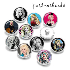 Painted metal 20mm snap buttons   Pretty Gir  Print