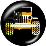 Painted metal 20mm snap buttons  CAR Jeep Print