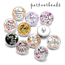 Painted metal 20mm snap buttons    I'm Single  Print