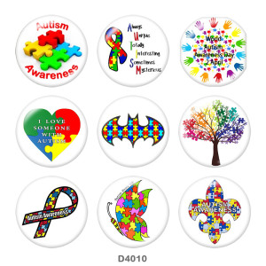 Painted metal 20mm snap buttons  Nurse Medical treatment  Print