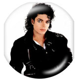 Painted metal 20mm snap buttons  Michael Jackson Print
