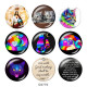 Painted metal 20mm snap buttons  cat Print