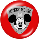 Painted metal 20mm snap buttons  Mickey Print