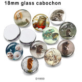 10pcs/lot  Little hedgehog  glass  picture printing products of various sizes  Fridge magnet cabochon