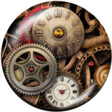Painted metal 20mm snap buttons  Clock