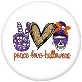 Painted metal 20mm snap buttons   Peace love  Beach  Print