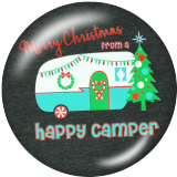 Painted metal 20mm snap buttons  car happy camper Print