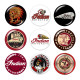 Painted metal 20mm snap buttons  Motorcycle Car  Auto Logos Print