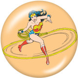 Painted metal 20mm snap buttons  Wonder woman Print